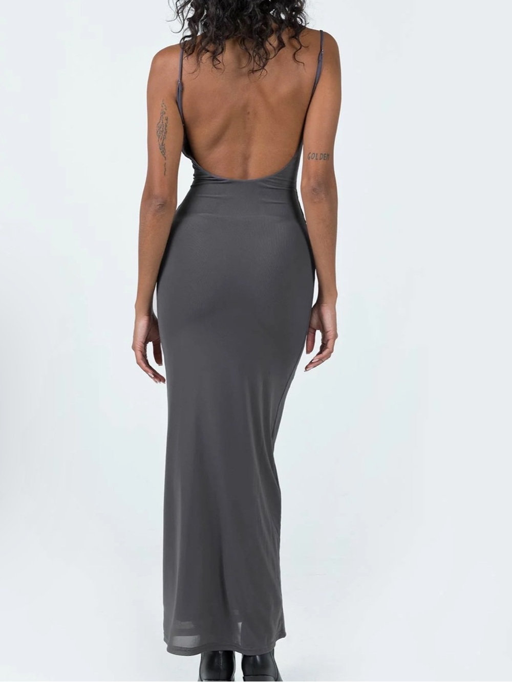 Princess Polly Slate Gray Maxi Dress Size 2 - Picture 4 of 7